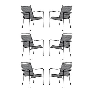 Iron Chairs Stackable - Set of Six For Sale