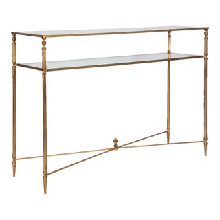 Gold Regency Console Table For Sale