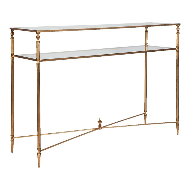 Gold Regency Console Table For Sale