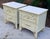 Boho Chic Pair of Faux Bamboo Woven Rattan Nightstands For Sale - Image 3 of 12