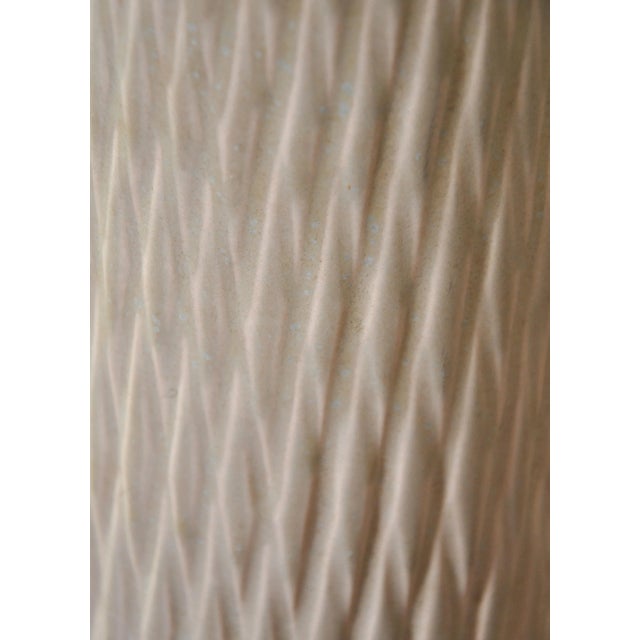 Tall Danish Modern Ceramic Table Lamp With Original Shade, 1950s For Sale In Miami - Image 6 of 10