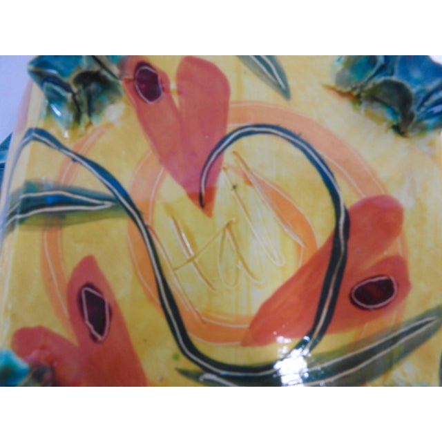 Ceramic Marilee Hall Pottery Bowl of Whimsical Hearts For Sale - Image 7 of 10