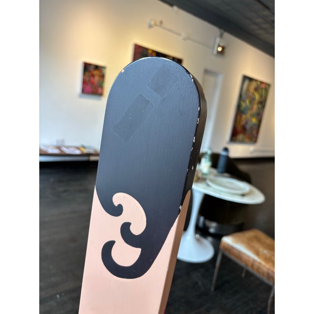 1980s 1980s Postmodern Tall Wooden Swimsuit Girls Painted Wooden Sculpture Pair by J.W. Eaton For Sale - Image 5 of 8