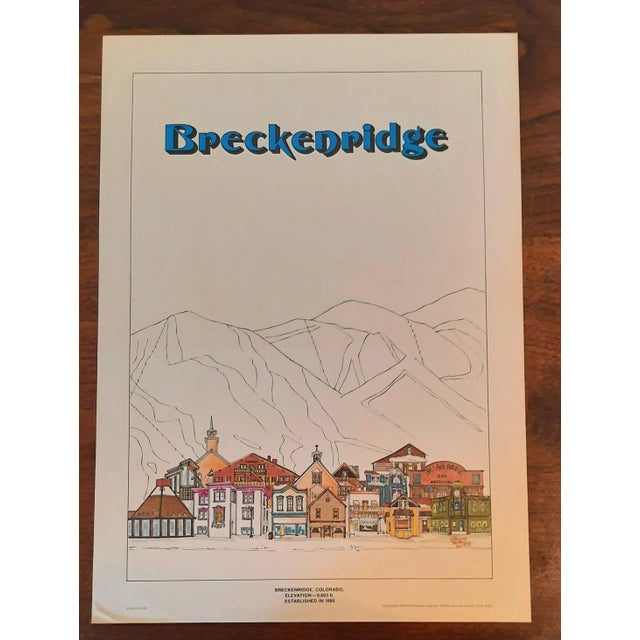 Vintage Retro Poster Breckenridge Ski Colorado Resort Print For Sale - Image 10 of 10