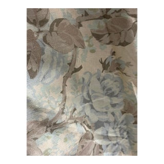Pale Blue and Taupe Floral Fabric 15 Yards For Sale