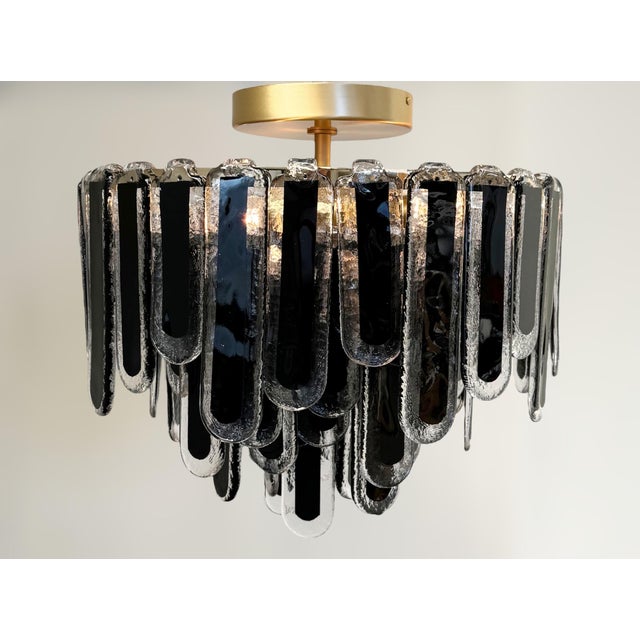 Fabio Ltd 21st Century Cascata Murano Flush Mount by Fabio LTD For Sale - Image 4 of 6