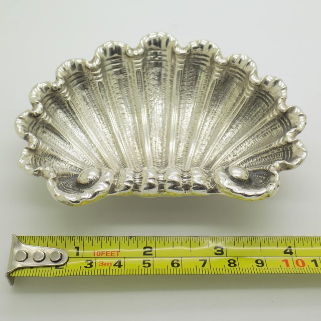 Vintage Italian Genuine Silver 800 Shell Shaped Trinket Tray, 1970s For Sale - Image 13 of 14