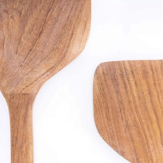 Hand Carved Indonesian Salad Servers, Set of 2 For Sale - Image 5 of 9