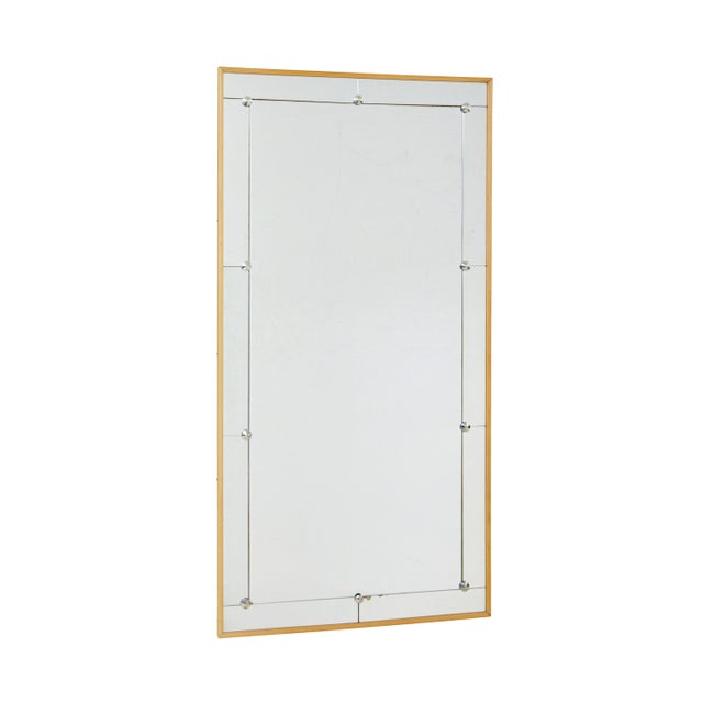 Mid century Swedish harlequin wall mirror stamped aa.Kval circa 1950. Mid century Swedish segmented mirror in beech frame...