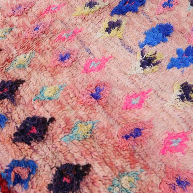 1980s Moroccan Handknotted Pink Rug - 5'8" X 14'1" Ft For Sale - Image 4 of 7