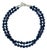 Elegant 17-Inch Two-Strand Black Agate Necklace by Aria Jewelry For Sale