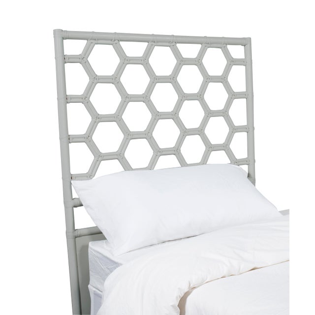 Honeycomb Platform Bed Twin, Light Gray For Sale In West Palm - Image 6 of 6