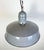 Industrial Grey Enamel Factory Pendant Lamp, 1960s For Sale - Image 6 of 18