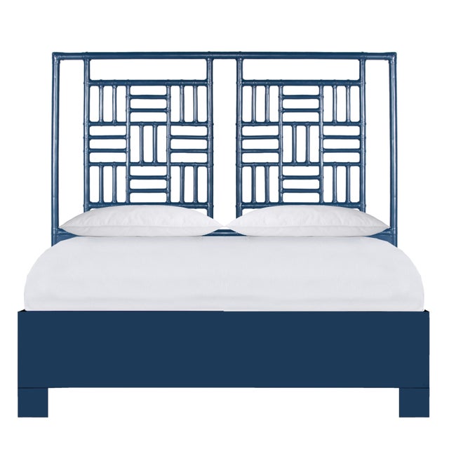 Finn Standard Bed Queen - Navy For Sale - Image 12 of 12