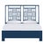 Finn Standard Bed Queen - Navy For Sale - Image 12 of 12