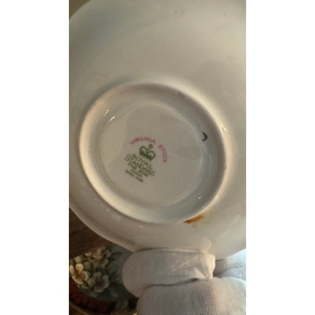 Royal Standard "Virginia Stock" Bone China Trio Tea Set - 3 Pieces For Sale In Providence - Image 6 of 7