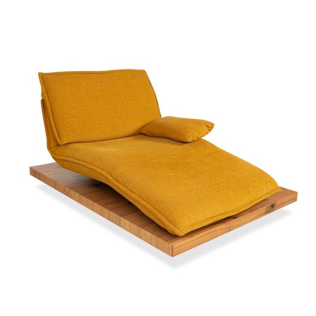 Modern Yellow Gold Fabric Free Motion Edit 2 Lounger Electric Function from Koinor For Sale - Image 3 of 16