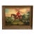 Late 20th Century Fox Hunt Oil Painting Large Original Signed Equestrian Art Vintage Decor For Sale