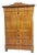Biedermeier Cherrywood Veneer Secretary Desk with Pointed Gable, Thuringia, 1820s For Sale