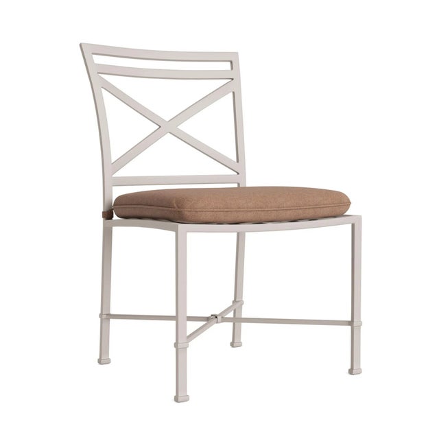 Brown Jordan Venetian Side Chair, Dove frame with Fusion Clay fabric For Sale - Image 12 of 12