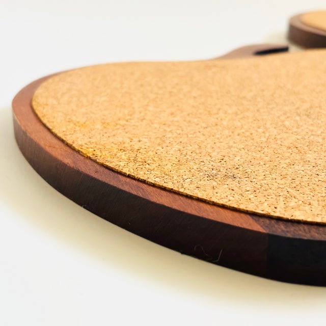 Brown Mid Century Wood Apple Trivets - Set of 3 - Made in Japan For Sale - Image 8 of 12