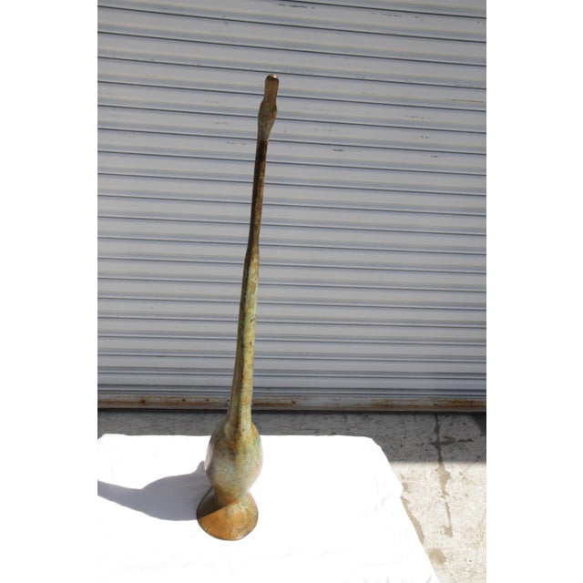 Bronze Late 20th Century Hollywood Regency Style Bronze Swan Sculpture For Sale - Image 8 of 12