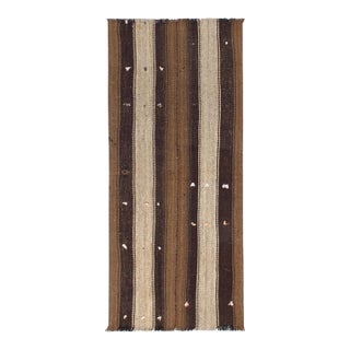 Brown Small Vintage Kilim Rug - 2`3" X 5`9" For Sale