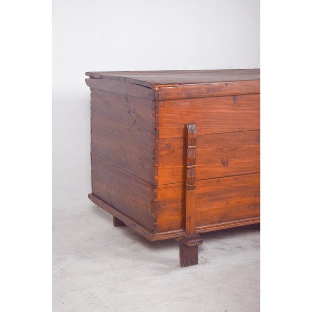 Large Portuguese Pine Chest, 1890s For Sale - Image 3 of 11