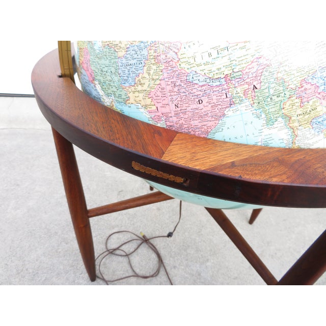 Vintage Mid Century Modern Replogle 24" Library Globe ~ Floor Lamp ~ Pearsall / McCobb Era For Sale - Image 18 of 18