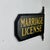 Gold Early 20th Century "Marriage License" Wood Sign in Gold Letters and With Original Brackets For Sale - Image 8 of 9