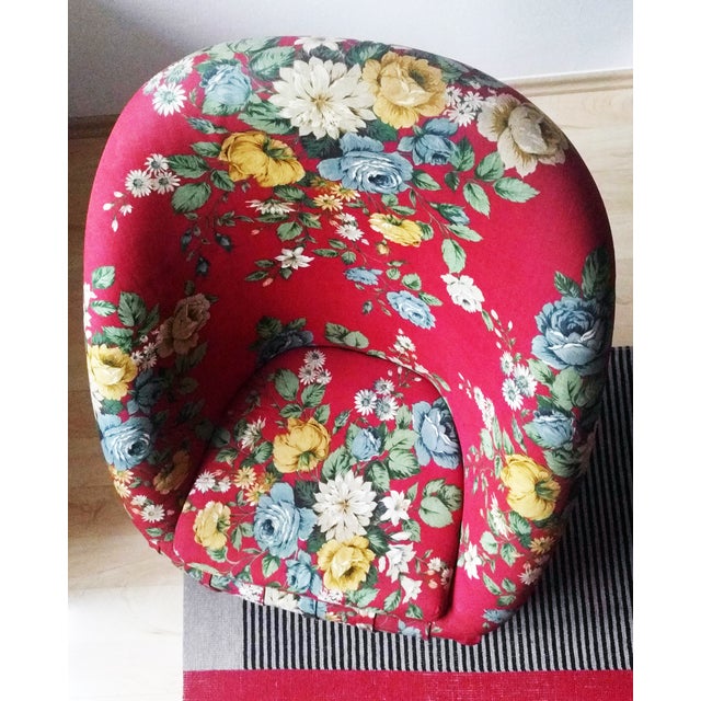 1960s Rattan & Iron Skirted Chair with Hairpin Legs, 1960s For Sale - Image 5 of 12