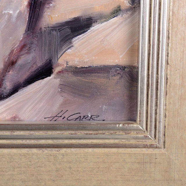 Howard Carr "Early Coastal Stroll" Oil Painting on Linen For Sale - Image 4 of 6