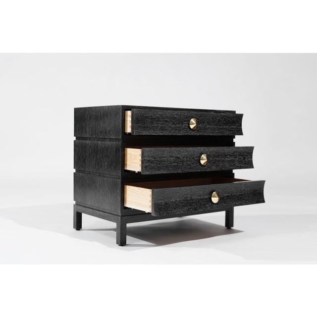 Stacked Bedside Table in Black Ceruse For Sale - Image 9 of 18