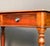 Wood English Writing Desk or Side Table of Mahogany With Two Drawers on Casters For Sale - Image 7 of 11