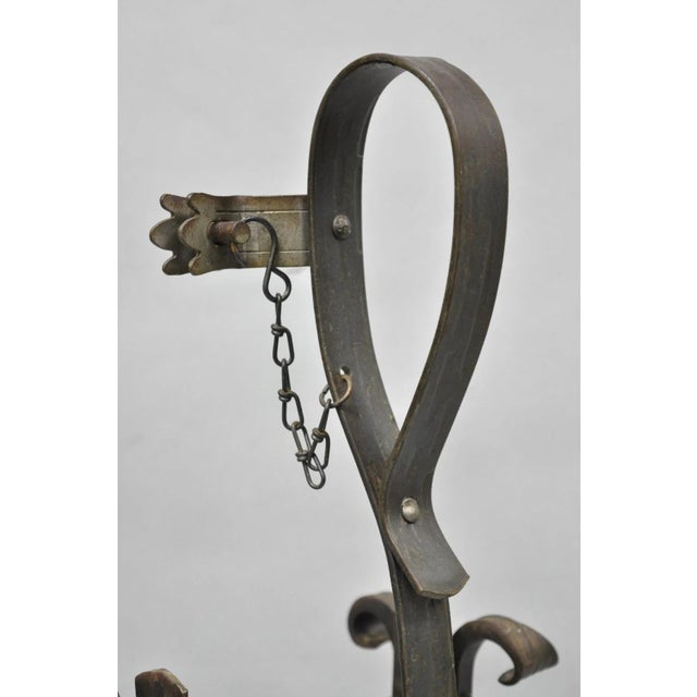 Antique German Arts & Crafts Wrought Iron Asbach Uralt 3 L Brandy Pourer Server For Sale - Image 14 of 17