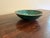Late 20th Century Vintage Malachite Brass Rimmed Bowl For Sale - Image 5 of 8