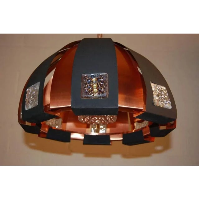 Metal Werner Schou Mid-Century Modern “Moonscape” Dome Coronell Pendant Ceiling Fixture For Sale - Image 7 of 8