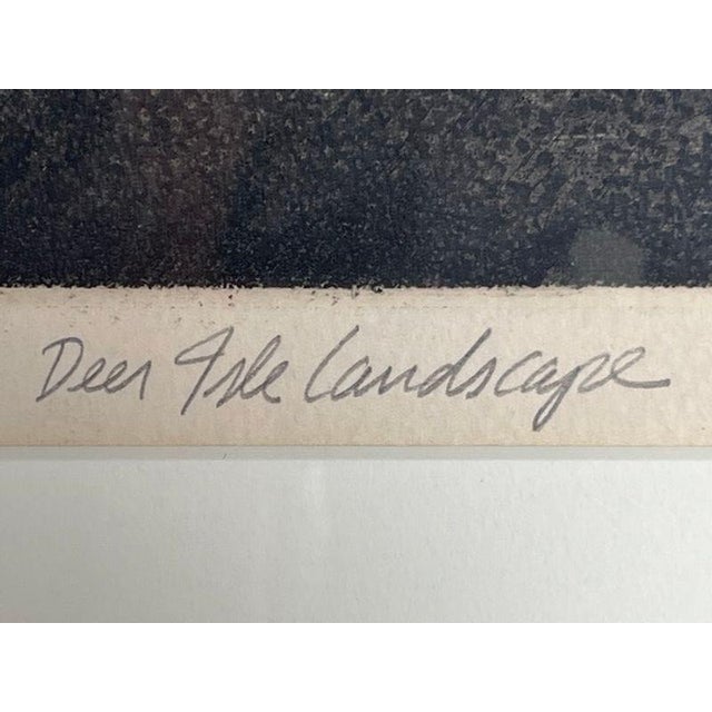 Woody Gruber “Deer Isle Landscape” Signed 1975 Drypoint Etching 49/75 For Sale - Image 4 of 18