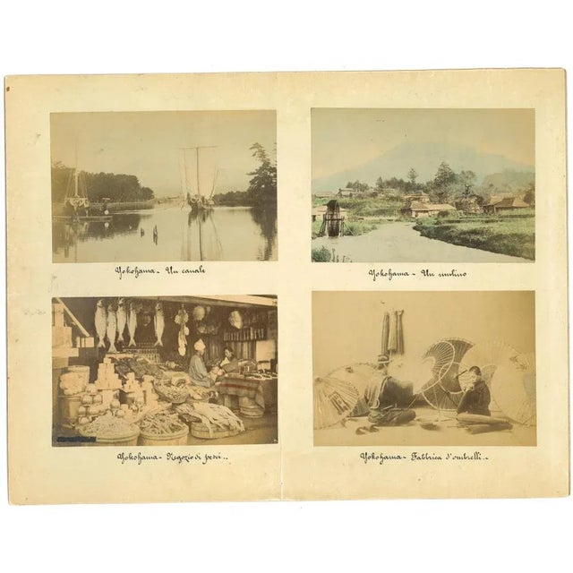 Ancient Views of Yokohama is a set of 4 original vintage album prints on single cardboard: 26 x 34 cm. They were realized...