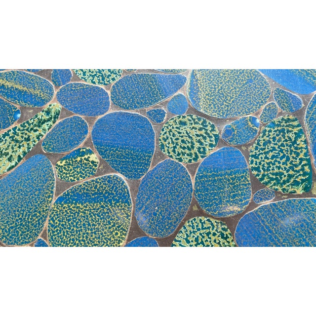 Mid-Century California Mosaic Tile Top Accent Table – Provenance: Eve Paige Spencer Collection For Sale - Image 12 of 15