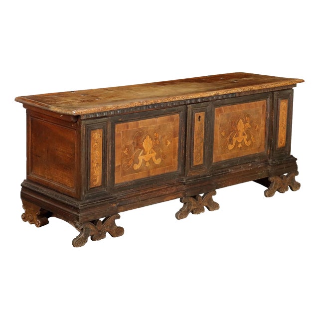 18th Century Inlaid Walnut Chest For Sale