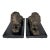 Bombay Company Solid Brass Lion Bookends on Black Marble Bases — Regal Classical Pair For Sale