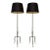 Pair of French Mid-Century Polished Nickel Tripod Floor Lamps For Sale