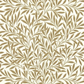 Morris & Co Willow Wallpaper in Cream/Brown - a Sample For Sale