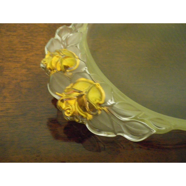 Vintage "Hollywood Regency" style retro Art Deco set comprising: - A round, molded, pressed glass serving dish with three...