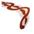 Misette Bauhaus Linen Embroidered Runner in Red For Sale