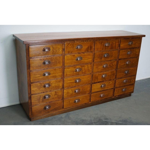 Industrial German Beech Apothecary Cabinet, Mid-20th Century For Sale - Image 3 of 16