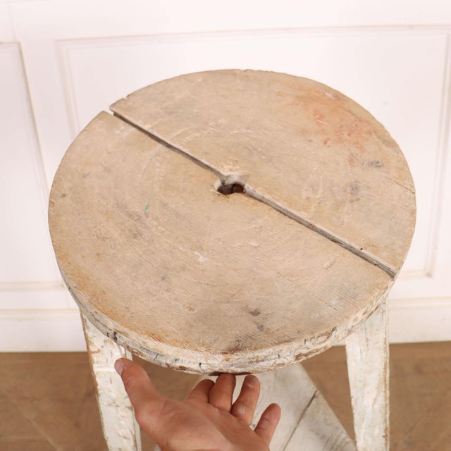 French Original Painted Sculpture Stand For Sale - Image 6 of 8