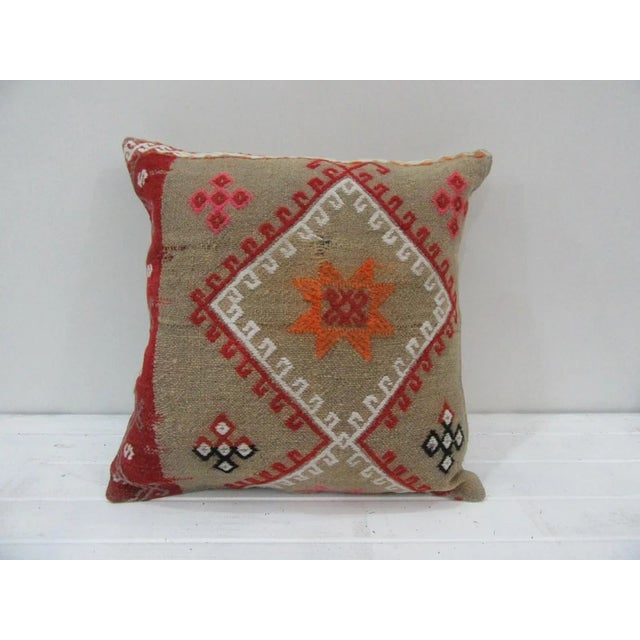 Handmade Decorative Turkish Kilim Pillow Cover For Sale - Image 4 of 4