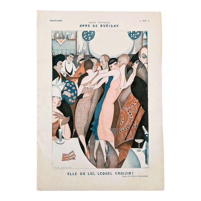 Gerda Wegener "Elle Ou Lui, Lequel Choisir?" Fantasio Magazine 1925 For Sale